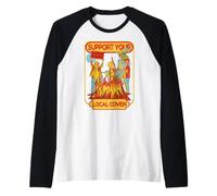 Support Your Local Coven Witch Gothic Occulte Halloween Sorcières Manche Raglan