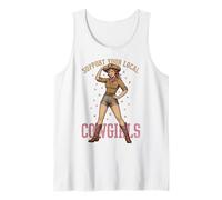 Support Your Local Cowgirls Western Stars Vintage Débardeur