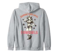 Support Your Local Cowgirls Western Stars Vintage Sweat à Capuche