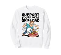 Support Your Local Grill Dad Retro BBQ Humour Sweatshirt