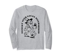 Support Your Local Moonshiner Funny Appalachian Manche Longue