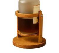 supportDe Bouteille D'alcool En Bois - supportRotatif De 7,09 X 7,09 X 7,87 Pouces, supportVerseur En Bois Massif, Présentoir De Boissons Élégant Avec Rotation Douce | Accessoire De Bar Pour Cockta
