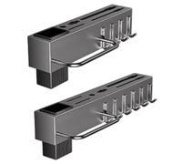 supportde rangement pour couteaux - supportmural pour ustensiles, acier au carbone durable sans supportde perceuse avec plusieurs crochets | Organisateur d'ustensilesde cuisine pour outils, coutea