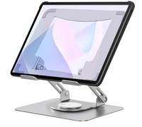 Supportd'ordinateur Portableréglable - 26x22cm Riser De Carnet Pliable, Supports D'ordinateur Portables, Supportd'ordinateurrs Portableavec Base Rotative À 360 Degrés | Accessoire pour L'étude À Dom