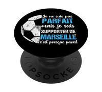 Supporter De Marseille Humour Football Cadeau Marseillais PopSockets PopGrip Adhésif