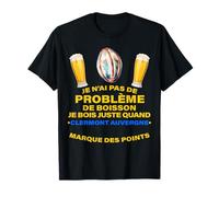 Supporter de Rugby Clermont Ballon Ovale Et Apéro Homme T-Shirt