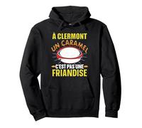 Supporter de Rugby Clermont Clermont Ferrand ASM Clermontois Sweat à Capuche, Unisexe pour Adultes, Noir, L
