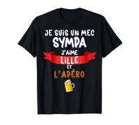Supporter Foot Lille Un Mec Sympa J'aime Lille Et l'Apéro T-Shirt