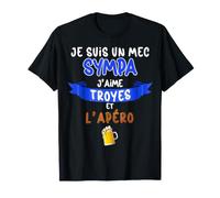 Supporter Foot Troyes Un Mec Sympa J'aime Troyes Et l'Apéro T-Shirt
