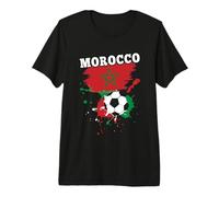Supporter Maroc Foot Fan Marocain Maillot Drapeau du Maroc T-Shirt Haut de Gamme