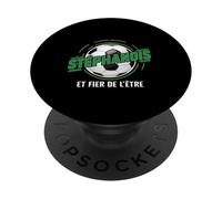 Supporter Saint Étienne Foot Cadeau Stéphanois Fier PopSockets PopGrip Adhésif