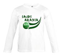 Supportershop Arabie Saoudite T-Shirt L/S Garçon, Blanc, FR : M (Taille Fabricant : 6 Ans)