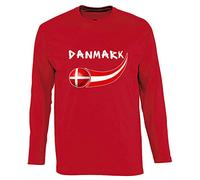 Supportershop Danemark T-Shirt Manches Longues Mixte Enfant, Rouge, FR : S (Taille Fabricant : 4 Ans)