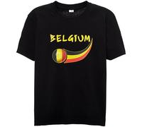 Supportershop Garçon Belgium Coup Du Monde T-Shirt Supporter, Noir, 6-7 Ans EU