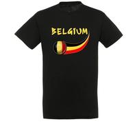 Supportershop Homme Belgium Coup Du Monde T-Shirt Supporter, Noir, L EU