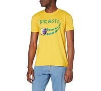 Supportershop Homme Brésil Coup du Monde T Shirt supporter, Jaune, L EU