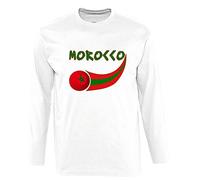 Supportershop Maroc t-Shirt Manches Longues Homme Blanc FR: XL (Taille Fabricant: XL)