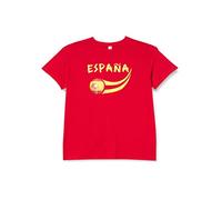 Supportershop Mixte Enfant Espagnol Coup Du Monde T-Shirt Supporter, Rouge, 10-11 Ans EU