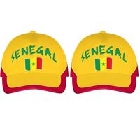 Supportershop Mixte Sénégal Casquette, Jaune, Taille Unique EU (Lot de 2)