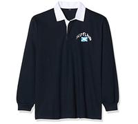 Supportershop Polo Rugby Ecosse LS Marine S Polo Manches Longues Marine FR : S (Taille Fabricant : S)