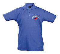 Supportershop Polo Rugby Enfant Samoa Enfant Bleu FR: XL (Taille Fabricant: 10 Ans)