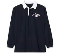 Supportershop Polo Rugby France LS Marine M Polo Manches Longues Marine FR : M (Taille Fabricant : M)