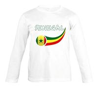 Supportershop Sénégal T-Shirt Garçon Blanc FR : S (Taille Fabricant : 4 Ans)