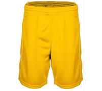 Supportershop Short de Basket Pro ACT Jaune 8-10 Ans