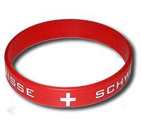 Supportershop Suisse Bracelet Silicone Mixte Adulte, Rouge, Taille Unique