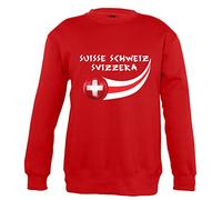 Supportershop Suisse Sweatshirt Garçon, Rouge, FR : S (Taille Fabricant : 4 Ans)