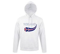 Supportershop Sweatshirt à Capuche Islande Blanc Homme, FR : L (Taille Fabricant : L)