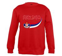 Supportershop Sweatshirt Serbie Rouge Enfant 8 Ans Sweatshirt Serbie Rouge Enfant 8 Ans Enfant Rouge FR: L (Taille Fabricant: 8 Ans)