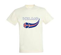 Supportershop T- Shirt Islande Blanc Enfant Garçon, FR : S (Taille Fabricant : 4 Ans)