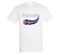 Supportershop T- Shirt Islande Blanc Homme, FR : M (Taille Fabricant : M)