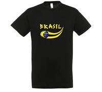 Supportershop T-Shirt Noir Brésil XXL T-Shirt Noir Brésil XXL Homme Noir FR: Taille Unique (Taille Fabricant: XXL)