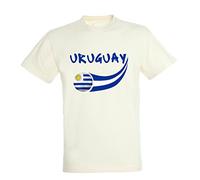 Supportershop T- Shirt Uruguay Blanc Enfant Garçon, FR : S (Taille Fabricant : 4 Ans)