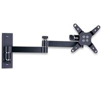 Supporto a muro per TV LED LCD 13-30'' inclinabile 3 snodi nero