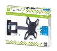 Supporto a muro per TV LED LCD 19-37'' inclinabile 3 snodi nero