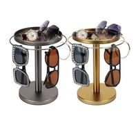 Supporto per vetri rotanti, supporto per occhiali da sole rotante | Rack per occhiali da sole a a 360 gradi con vassoio | Decorazione per la casa, organizzatore di stoccaggio di gioielli sta