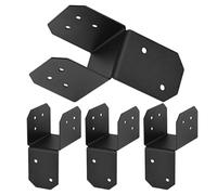 Supports 4X4 - Supports De Solives En Acier Métallique 3x3,5 Pouces, Ensemble De Connecteur De Poutre | Support De De Pergola, Construction De Toit De Cabane En Rondins, Assemblage