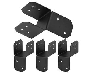 Supports 4X4 - Supports De Solives En Acier Métallique 3x3,5 Pouces, Ensemble De Connecteur De Poutre | Support De De Pergola, Construction De Toit De Cabane En Rondins, Assemblage