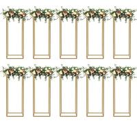 Supports à fleurs en métal, 10 pièces, forme rectangulaire, hauteur 60-80 cm, 80CM