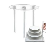 Supports à gâteaux pour empiler, assiettes et piliers séparateurs de gâteaux,Système de support de gâteau de niveau - Plateau de Support de gâteau fiable, ensemble de supports à, Kit d'empilag