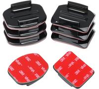Supports Adhésifs pour GoPro Hero 12/11/10/9/8/7/6/5/4/3+/3,4 Supports Incurvés et 4 Supports Plats pour Caméras d'action