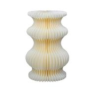 Supports cylindriques pliables, Beige Foldable Cardboard Cylinder Display Stand Multiple Sizes With Acrylic Sheet(13.8x23.62in)