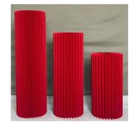 Supports cylindriques pliables, Foldable Paper Columns Pedestal Display Stands White Multiple Sizes 3 pcs(Diameter 30cm,B)