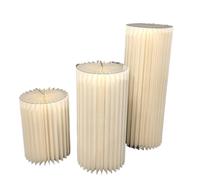 Supports cylindriques pliables, White Foldable Cylinder Pedestal Stand For Wedding, 30cm Diameter, 20-100cm Height, 5 Pcs(Small 3piece)