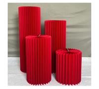 Supports cylindriques pour fêtes, colonnes en Papier Pliables pour présentation de Desserts de Mariage, piliers cylindriques Ronds pour présentation de Desserts, 4 pièces