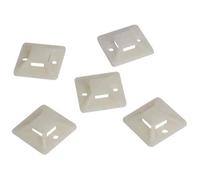 Supports d attaches de câble - LOGILINK - 100 pièces - Auto-adhésifs - 25 mm x 25 mm - Rangement mixte
