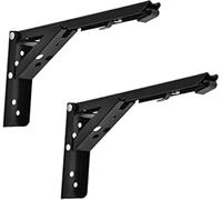 Supports D’étagère Pliants en Acier Inoxydable 304, 2 Pièces Murales-charnière à 90 ° Montage Mural, Supports Triangulaires pour Banc De Table, 440 LB / 200kg avec Vis, White, 12inch